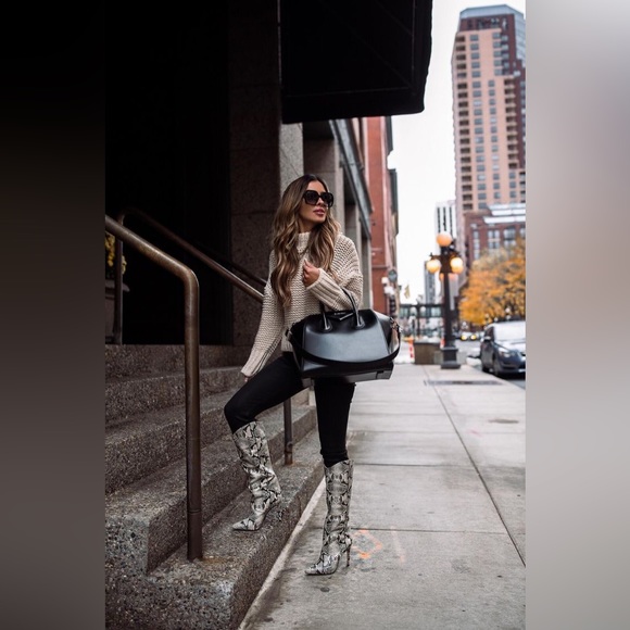 Schutz Maryana Snakeskin Boots - Picture 12 of 13